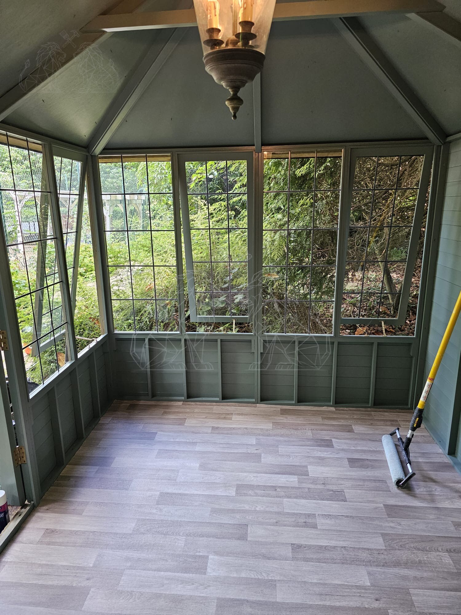 Completed garden room interior
