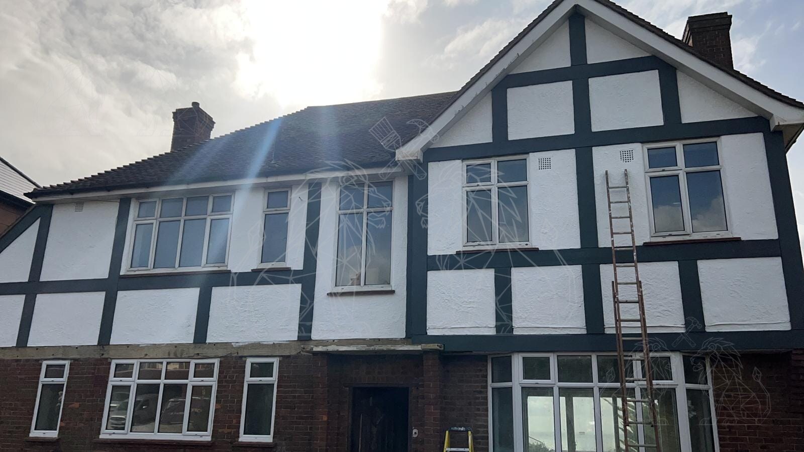 Exterior redecoration in progress