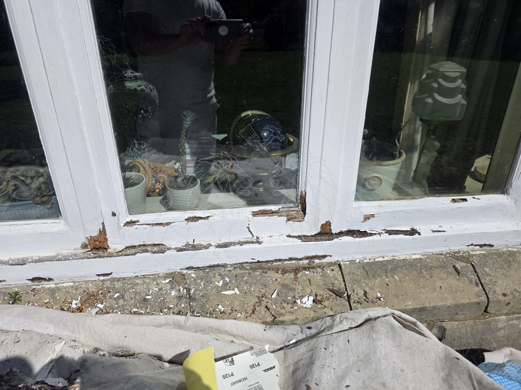 Sash window timber repairs